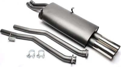 Produktbild von Sportowy wydech 2x76mm okrągły ostry z ABE do BMW serii 3 E30 6-cyl 320i 325i