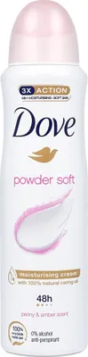 Immagine prodotto di Dove Soft Feel Profumo di Polvere Deodorante Antitraspirante 48h Protezione 150ml