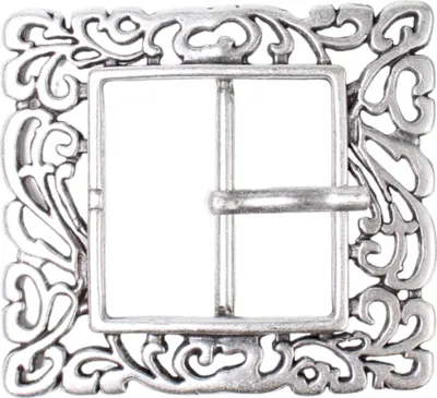 Produktbild von FRONHOFER Große Gürtelschnalle silber, Dornschnalle für 4,5 cm Riemen