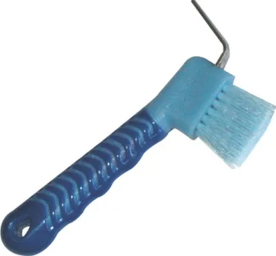 Produktbild von ELDORADO Hufauskratzer mit Bürste für Pferde - blau