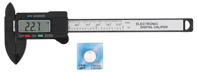 Produktbild von Messschieber mit digitalem LCD-Display, hochpräziser Kunststoff-Kohlefaser-Messschieber, 0–100 mm