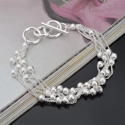 Produktbild von Armreif mit glänzenden Kunstperlen für Damen, schimmernd, Charm-Kettenarmband, Schmuck, Geschenk