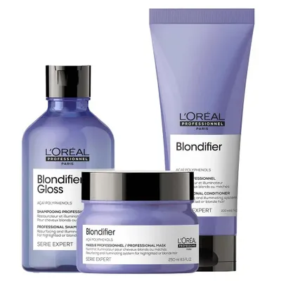 Produktbild von L'Oréal Professionnel Blondifier Shampoo - Conditioner - Maske Set