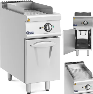 Zdjęcie produktu dla Płyta grillowa grill elektryczny ryflowany z szafką 33.5 x 55 cm 5.4 kW