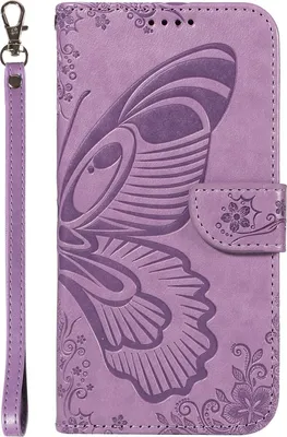 Produktbild von Mobigear Butterfly  Samsung Galaxy S25 Plus Hülle Klapphülle Geldbörse - Lila