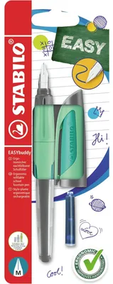 Produktbild von STABILO Schulfüller mit Standard-Feder M - EASYbuddy Pastel in minzgrün - blau (löschb…