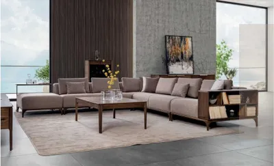 Produktbild von Luxus 2tlg Wohnzimmer Set Ecksofa L-form mit Couchtisch Modernes Design