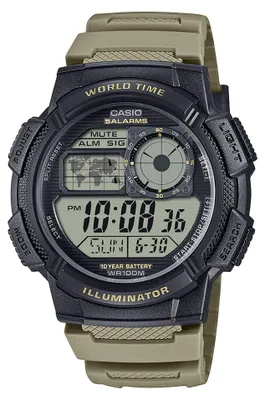 Produktbild von Casio Herren Armbanduhr AE-1000W-5AVEF digital schwarz-khaki