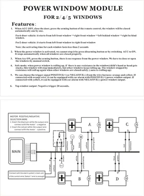 Obrázek produktu pro 12V univerzální modul ovládání elektrických oken pro čtyřdveřové automobily