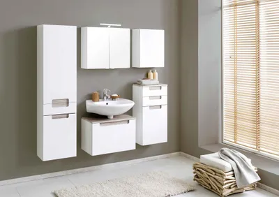 Produktbild von Schrank für Waschtisch Siena 60cm - weiß/braun