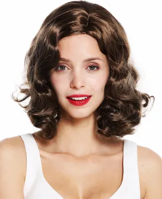 Produktbild von WIG ME UP Perücke 20er Mittelscheitel wellig Swing Goldbraun GFW1726-10