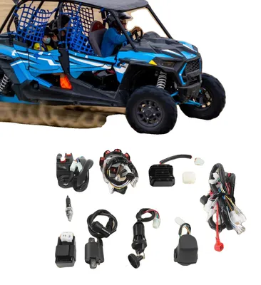 Productafbeelding van ATV-kabelset, compatibel met motoren van 150-300cc, met duurzame kabelisolatie, inclusief contactsleutel, waterdichte componenten, complete elektrische set