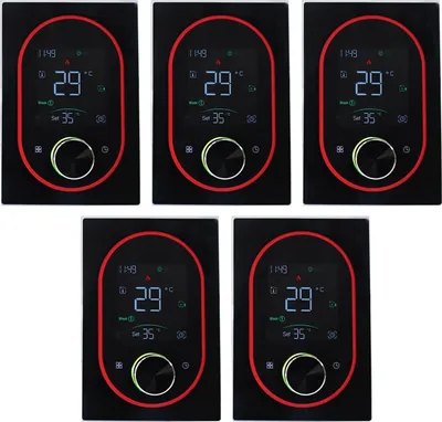 Produktbild von 5x Digital Thermostat Smart Raumthermostat fuer Warmwasserbereitung Fussbodenheizung mit VA-Touchscreen, einstellbarem Knopf, 5+1+1 Wochenprogrammierung