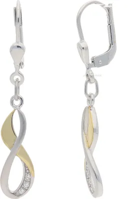 Produktbild von JuwelmaLux Ohrhänger 925 Silber Zirkonia bicolor JL20-06-0741