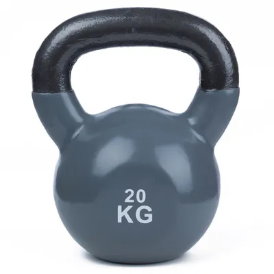 Produktbild von Sport-Thieme Kettlebell "Vinyl", 20 kg, Grau