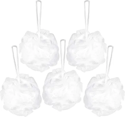 Produktbild von Kosmetik – Bade- und Duschblumen-Set (5-teilig) – Peelingschwamm –  – Nylon – Weiß