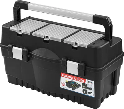 Produktbild von Werkzeugkoffer XL Organizer Angelkiste leer Angelzubehör Kleinteile Kunststoff Transportbox Metallverschlüssen tragbarer Fischerei Tackle Beutel Zubehör Speicher Angelhaken Angelrute Angelleine