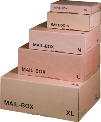 Image de 20x smartboxpro 212101220 Carton d'expédition MAIL BOX, taille : M, marron