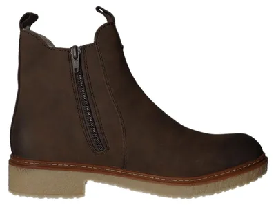 Imagen del producto de Zapatos de mujer Rieker, botas, cremallera, botines de caña alta, color marrón, para uso casual