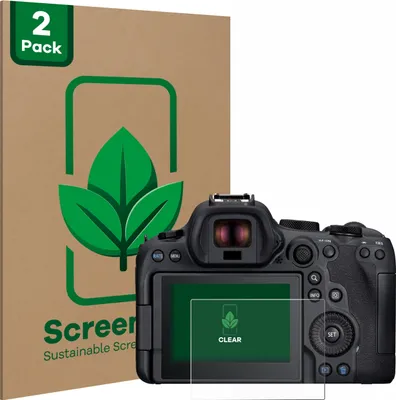 Produktbild von 2x ScreenLeaf Schutzfolie für Canon EOS R6 Mark II nachhaltiger Displayschutz Display Schutz Folie Klar Transparent