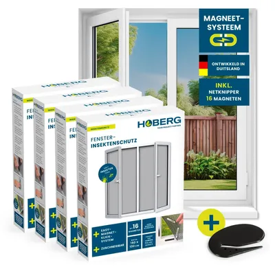 Obrázek produktu pro Síťka proti hmyzu na okna, rozměry 150 x 130 cm, s magnetickým upevněním