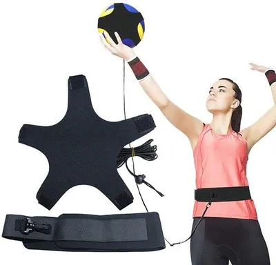 Produktbild von Volleybal-Spike-Trainingsgerät - Elastische Widerstandsband für Selbsttraining - Verbessert Serviertechnik, Sprungtechnik, Armzwaai und Spikekräftigkeit