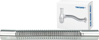 Produktbild von tecuro flexibles Abgangsrohr für Siphon Ø 32 mm x 300 mm, Messing verchromt