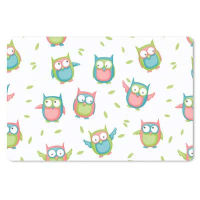 Produktbild von MuchoWow® Schreibtischunterlage Eulen - Muster - Kinder 60x40 cm - XXL Mauspad - Großes Mauspad