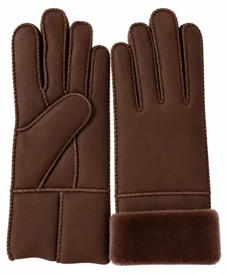 Produktbild von Heitmann Felle Damen Lamfell- Fingerhandschuh kastanienbraun Gr.L 501, KI-generiertes Bild