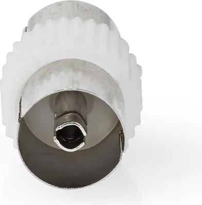 Produktbild von Nedis Satelliten- und Antennenadapter - IEC (Coax) Buchse - IEC (Coax) Buchse - Vernickelt - 75 Ohm - Gerade - Kunststoff / Metall - Weiss - 1 Stück - Box