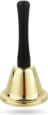 Produktbild von 1x Nikolausglocke - Weihnachtmannkostüm Accessoire - Weihnachtsglocke Gold - Glocke für Weihnachten & Advent für Nikolaus