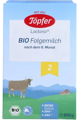 Obrázok produktu pre Lactana 2 organické pokračovacie mlieko v prášku, 600 g v prášku