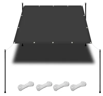 Immagine prodotto di Copertura per giardino, 1 x 1,4 m, impermeabile, ombrellone, per balcone, protezione UV, poliestere, grigio scuro