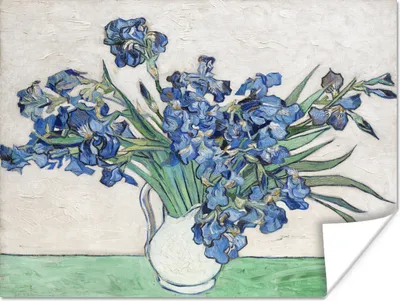 Produktbild von MuchoWow® Poster Vase mit Schwertlilien - Vincent van Gogh 80x60 cm - Kunst für zu Hause