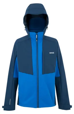 Image de Regatta - Veste softshell « Hewitts » pour homme RG13004 (XXL) (bleu snorkel/bleu jean foncé)