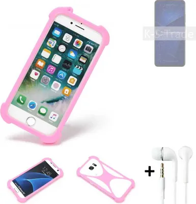 Produktbild von K-S-Trade Bumper + Kopfhörer kompatibel mit ZTE Axon 41 5G Handy Hülle Schutzhülle Silikon Schutz Hülle Cover Case Silikoncase Silikonbumper TPU