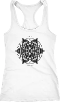 Produktbild von Damen Tank-Top Mandala Racerback Neverless® weiß L