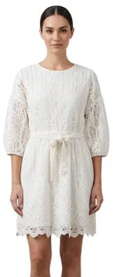 Produktbild von Damen Desigual x Johnson Hartig Aster Spitzenkleid weiß L