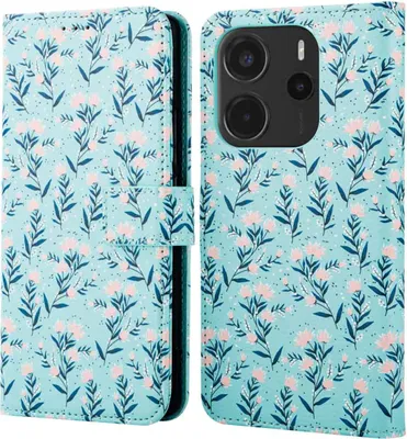 Produktbild von imoshion Design Klapphülle Xiaomi Redmi Note 14 (4G) - Blue Flowers