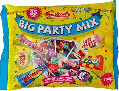 Produktbild von Swizzels Big Party Mix Bunte Süßigkeitenmischung ca. 85 Teile 900g