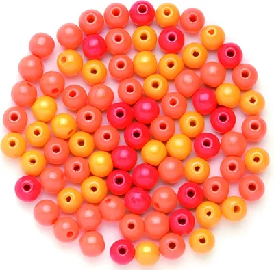 Produktbild von Glorex Holzperle orange mix 12 mm - 28 Stück