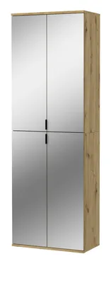 Produktbild von Garderobenschrank "Line-Up" Eiche Schuhschrank mit Spiegel 61 x 193 cm