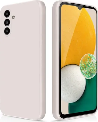 Produktbild von Silikon Hülle für Samsung Galaxy A13 5G Flüssigsilikon Dünn Gel Gummi Matt Kratzfeste Schutzhülle Weiß