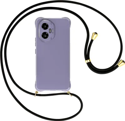 Produktbild von Handykette Backcover-Schutzhülle mit Band (Metall goldfarben) für Honor 300 5G - schwarz