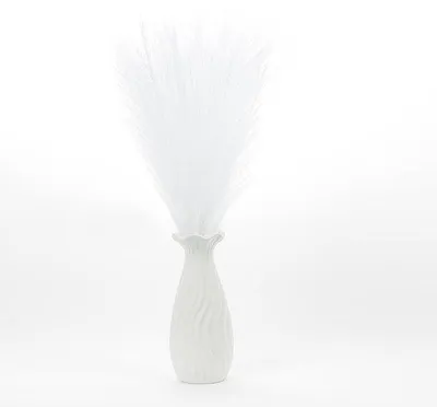 Zdjęcie produktu dla Kompozycja z białej trawy pampasowej z tworzywa sztucznego, 55 cm, 20 sztuk, dekoracja wnętrz.