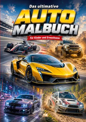 Produktbild von Das ultimative Auto Malbuch für Kinder und Erwachsene mit 70 coolen Ausmalmotiven