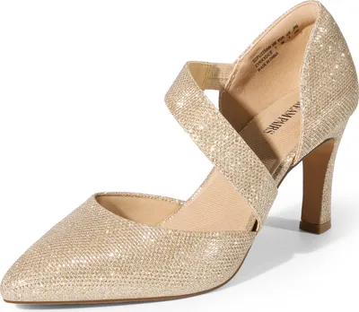 Produktbild von DREAM PAIRS Damen High Heels Pumps Kleid Geschlossene Spitze Zehenpartie Bequeme Pumps Schuhe für Arbeit Büro Hochzeit Tanzen,Size 43,Gold-Glitzer,SDPU2350W