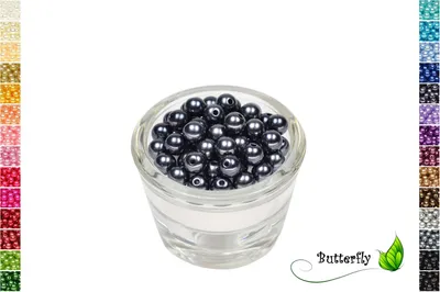 Produktbild von 50 Wachsperlen 8mm, Farbe:dunkel blau / navy 370