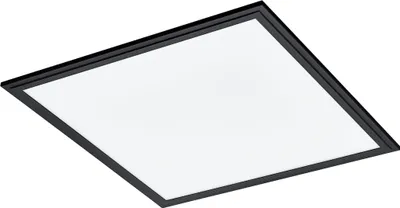 Produktbild von EGLO LED Panel Salobrena 1, Deckenlampe, Deckenleuchte aus Kunststoff in Weiß und Metall in Schwarz, Aufbauleuchte, Lampe, neutralweiß, 45x45 cm