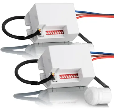 2x Bewegungsmelder 360° Mini, Decken Unterputz Einbau Sensor Infrarot SEBSON